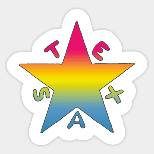 Texas Pride-Pansexual- Textless Sticker